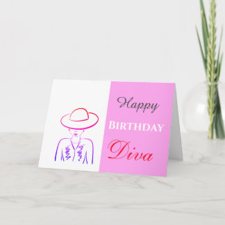 Cartão Feliz aniversário Diva