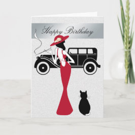 Cartão Feliz Aniversário Diva Card Elegante Mulher Legist