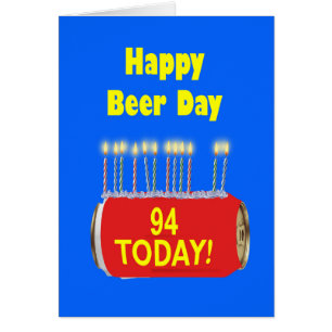 Cartão Feliz aniversário do 94º Dia da Cerveja