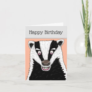 Cartão Feliz aniversário do Badger!