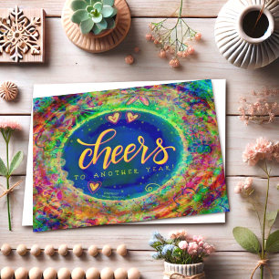 Cartão Feliz Aniversário do Boho de Outro Ano