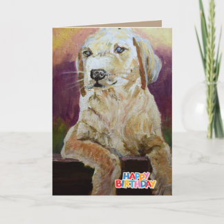 Cartão Feliz aniversário do cachorro