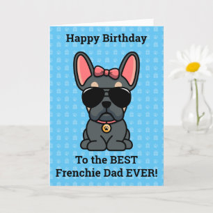 Cartão Feliz Aniversário do Cachorro Azul Tan Cachorro Fr