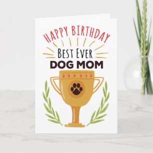 Cartão Feliz Aniversário Do Cachorro - Melhor Mãe De Cach
