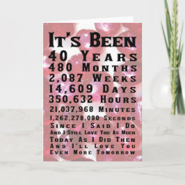 Cartão Feliz aniversário do casamento Ruby