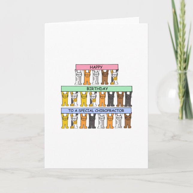 Cartão Feliz aniversario do Chiropractor (Frente)