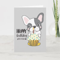 Feliz Aniversário do Cupcake de Cartoon Cog