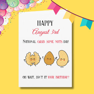 Cartão Feliz Aniversário do Dia Nacional de Pegar Algumas