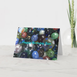 Cartão Feliz Aniversário do Filho Marbles