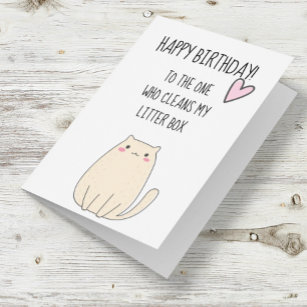 Cartão Feliz Aniversário Do Gato Engraçado Humor Bonito