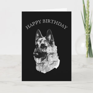 Cartão Feliz aniversário do german shepherd