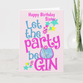 Cartão Feliz Aniversário do Gin
