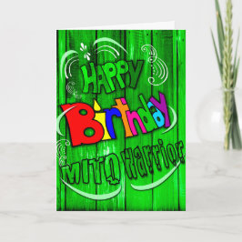 Cartão Feliz Aniversário do Guerreiro Mito