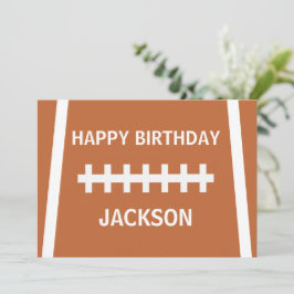 Cartão Feliz Aniversário do Jogador de Futebol Personaliz