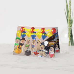 Cartão Feliz aniversário do laboratório