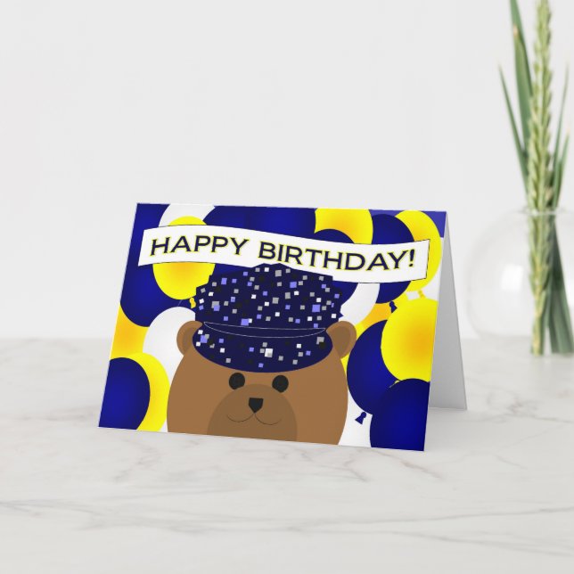 Cartão Feliz aniversário do Marinho Ativo! (Frente)