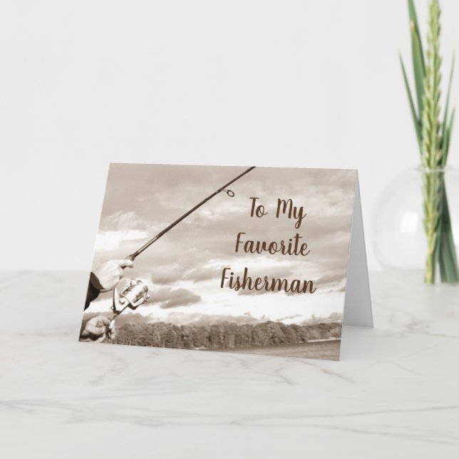 CARTÃO FELIZ ANIVERSÁRIO DO MEU *PESCADOR FAVORITO* (Frente)