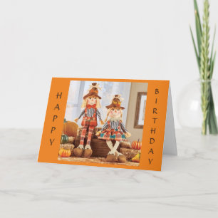 CARTÃO FELIZ "ANIVERSÁRIO DO OUTONO" PARA VOCÊ