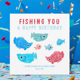 Cartão Feliz Aniversário do Peixe Engraçado
