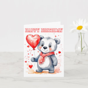 Cartão Feliz Aniversário do Pequeno Urso Koala