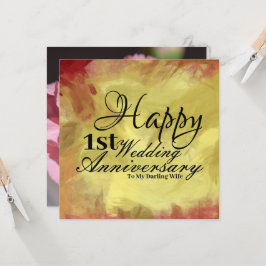 Cartão Feliz Aniversário do Primeiro Casamento da Minha E