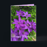 Cartão Feliz Aniversário do Púrpura Lupines<br><div class="desc">Bonito flores roxas,  Lupines,  carta de aniversário feliz.</div>