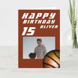 Cartão Feliz Aniversário do Red Basbol Boy Foto Feliz