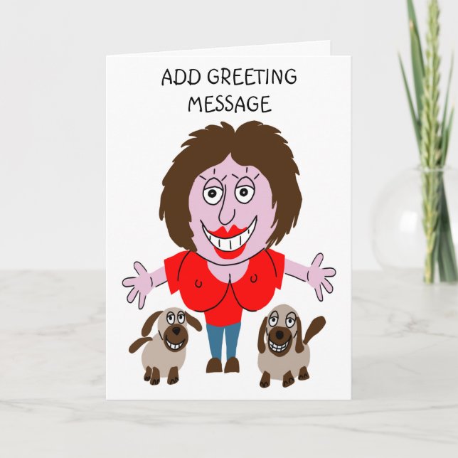 Cartão Feliz Aniversário do Rude Engraçado (Frente)