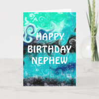 Feliz Aniversário do Sobrinho | Azul, Teal e Preto