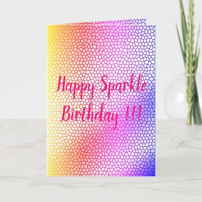Cartão Feliz aniversário do Sparkle (Frente)