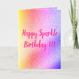 Cartão Feliz aniversário do Sparkle