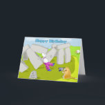 Cartão Feliz aniversario do stonehenge engraçado<br><div class="desc">Porque não o deleite sua amigos ou família a um cartão de aniversário engraçado do stonehenge,  é fácil adicionar sua própria texto ou mensagem com as ferramentas do zazzle</div>
