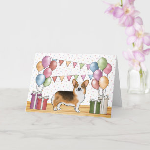 Cartão Feliz Aniversário do Tribo Vermelho Pembroke Welsh