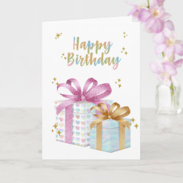 Cartão Feliz Aniversário do Unicorn