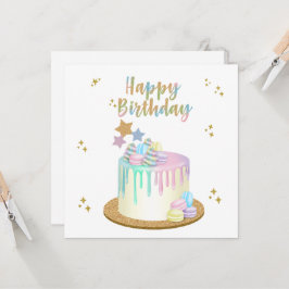 Cartão Feliz Aniversário do Unicorn