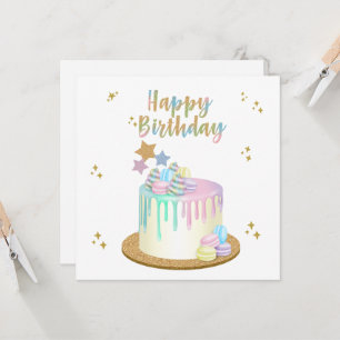 Cartão Feliz Aniversário do Unicorn