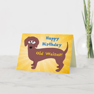 Cartão Feliz Aniversário do Velho Weiner