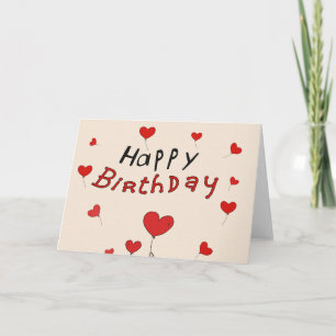 Cartão Feliz Aniversário do Word Cloud Card