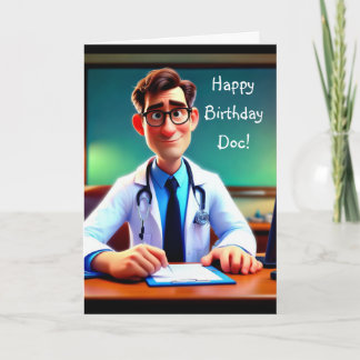 Cartão Feliz aniversário Doc