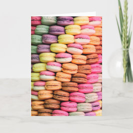 Cartão Feliz aniversario doce de Macarons