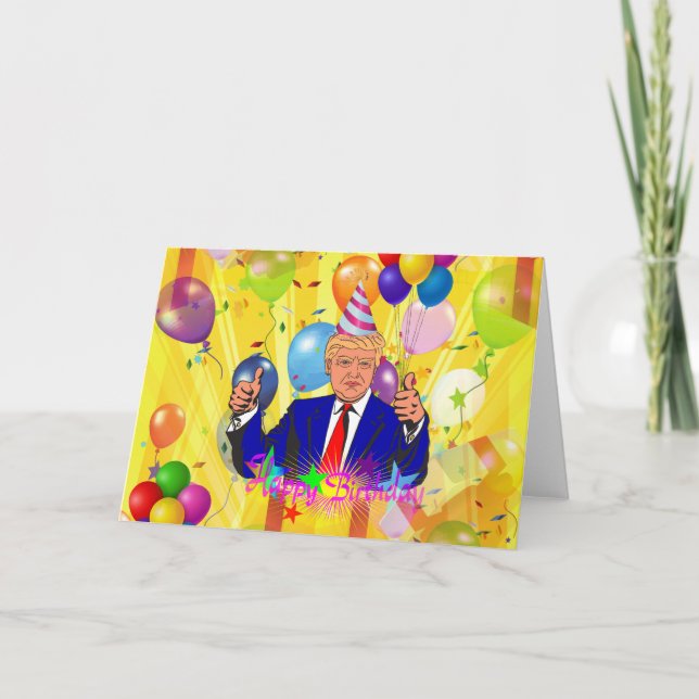 Cartão feliz aniversário donald trump (Frente)