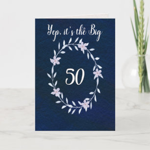 Cartão Feliz aniversário dos 50