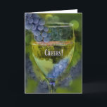 Cartão Feliz aniversario dos elogios temáticos engraçados<br><div class="desc">Este é um cartão de aniversário do divertimento,  elegante no cobrir e no divertimento no interior. Lá está sempre uma boa desculpa a wine,  mas em um aniversário?  Certamente!</div>