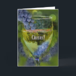 Cartão Feliz aniversario dos elogios temáticos engraçados<br><div class="desc">Este é um cartão de aniversário do divertimento,  elegante no cobrir e no divertimento no interior. Lá está sempre uma boa desculpa a wine,  mas em um aniversário?  Certamente!</div>