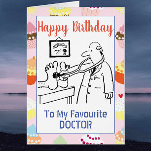 Cartão Feliz aniversário Doutor
