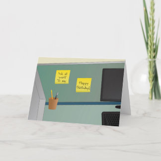 Cartão Feliz aniversario, dtodos nós! Compartimento do