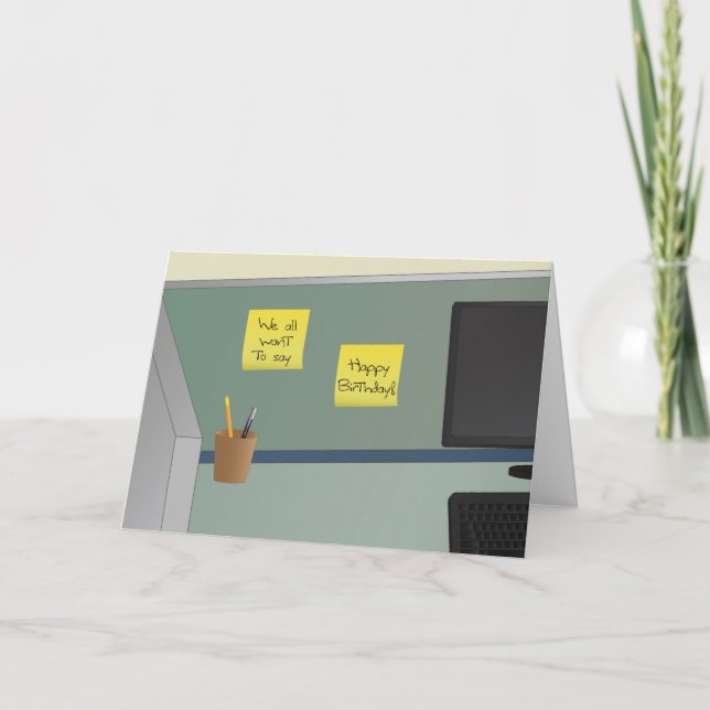 Cartão Feliz aniversario, dtodos nós! Compartimento do (Frente)