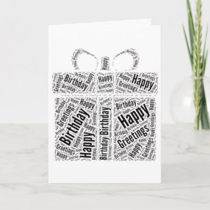 Cartão Feliz Aniversário, Elegante Brincadeira Arte