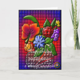 Cartão Feliz aniversário em polonês