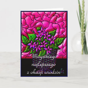 Cartão Feliz aniversário em polonês